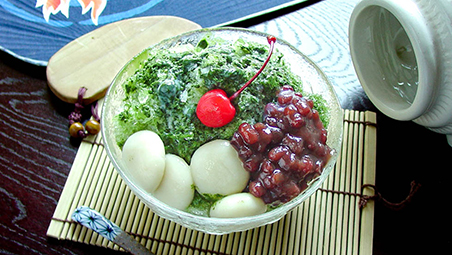 暑い夏に食べたい宇治ミルク金時のかき氷