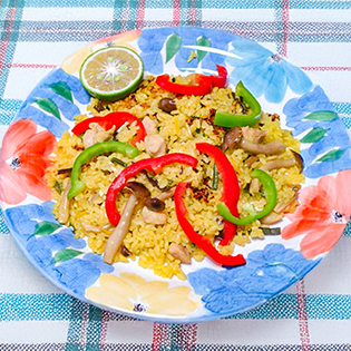 オレンジ味のパエリアの作り方