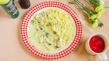 簡単クリームパスタ