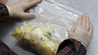 冷蔵庫に一晩置く
