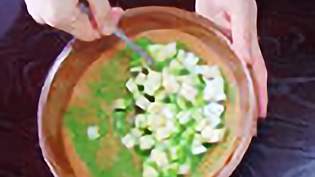 冷めたたけのことイカを入れてあえる