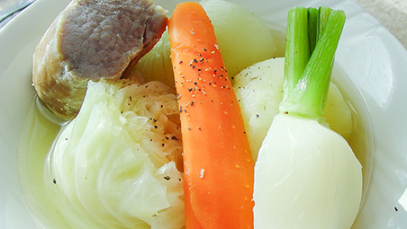 塩豚ポトフの温野菜